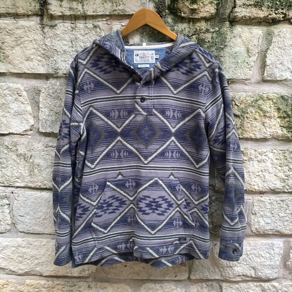 Faherty Brand Serape Hoodie Pullover Navy RRL Like Size XS - Picture 1 of 4